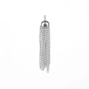 1.75 Inch Silver Plated Tassel