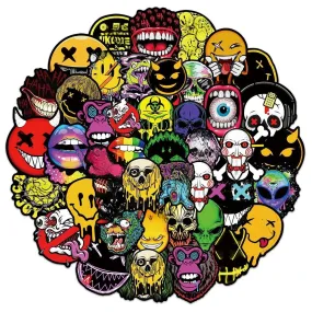 50Pcs Cool Horror Skull Stickers