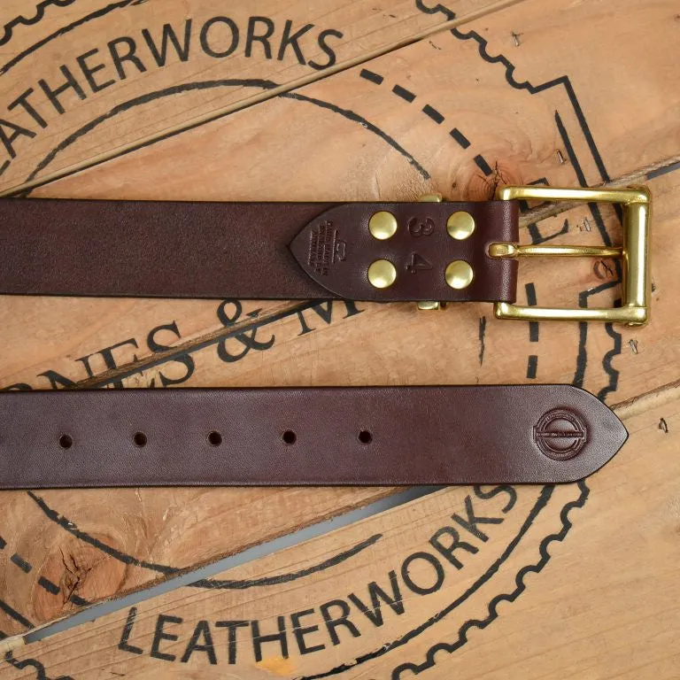 Barnes & Moore Garrison Belt - Russet/Brass