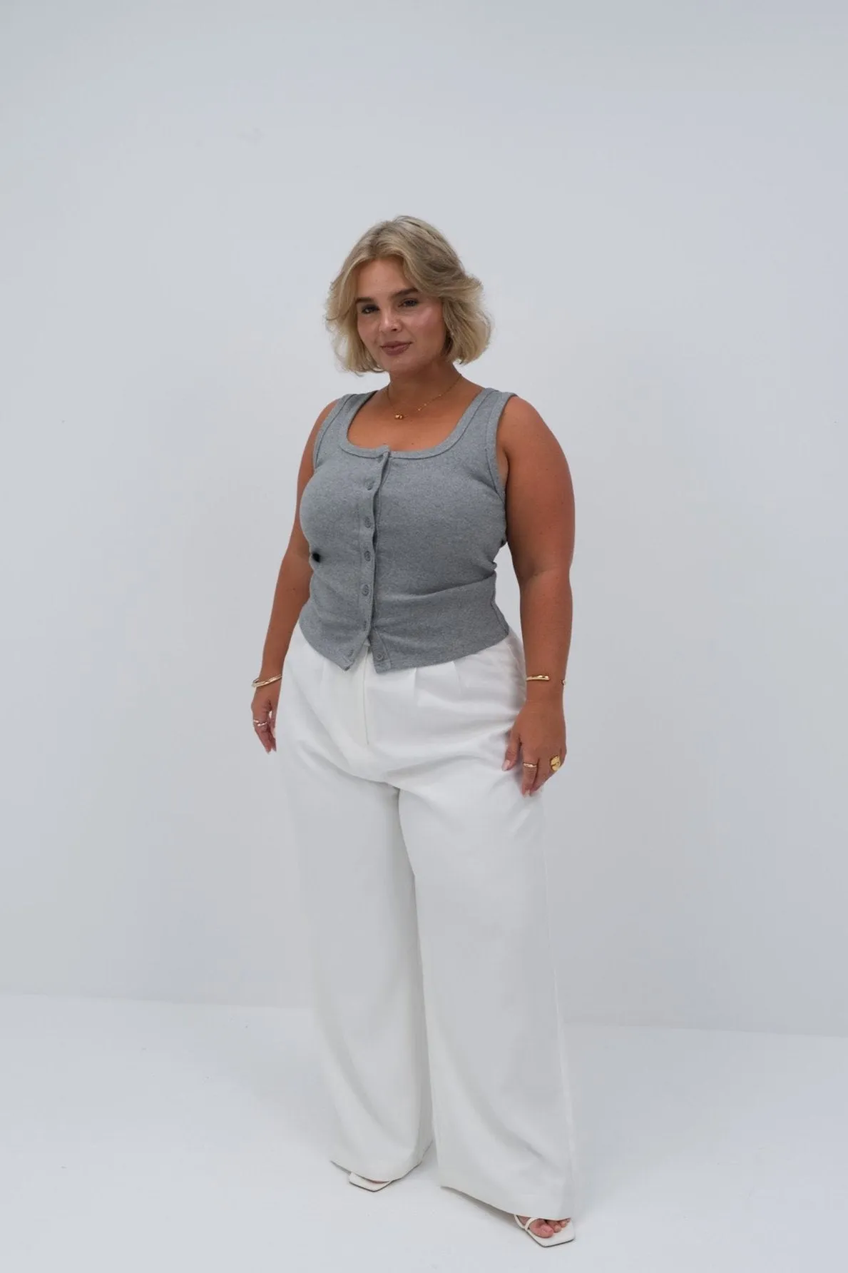 BECKER TOP GREY MARLE