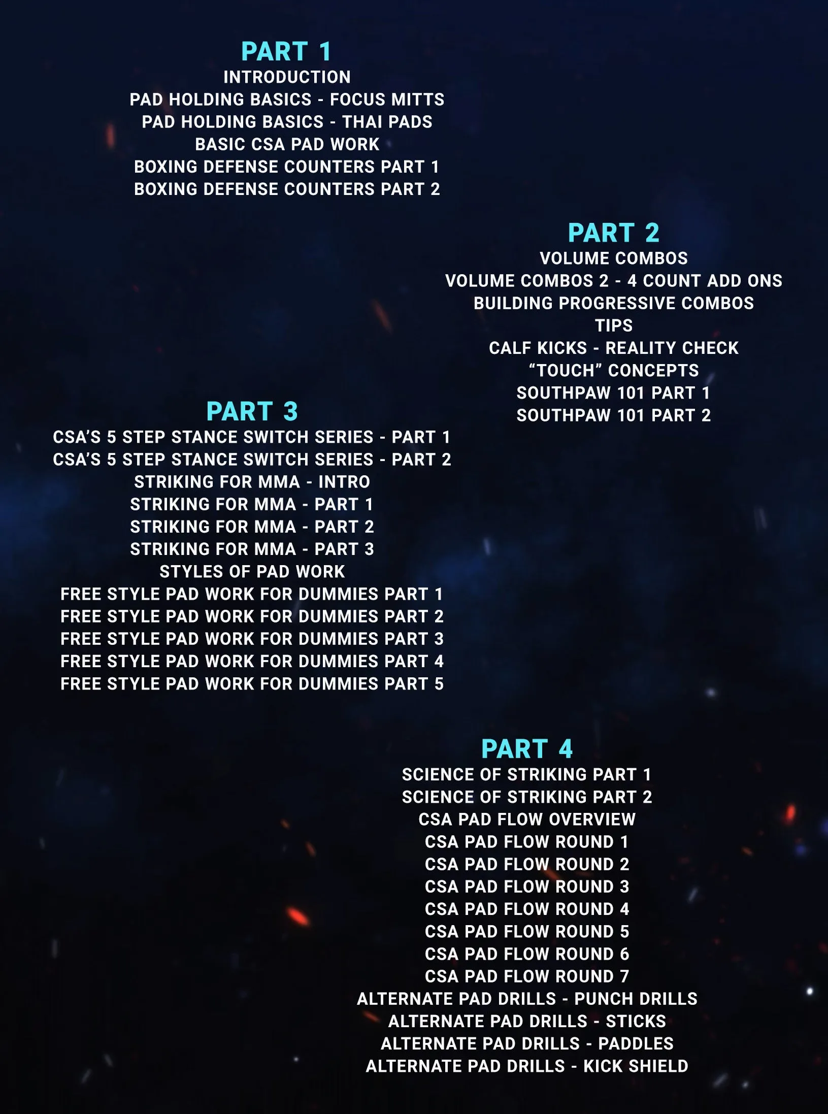 CSA Pad Work System by Kirian Fitzgibbons