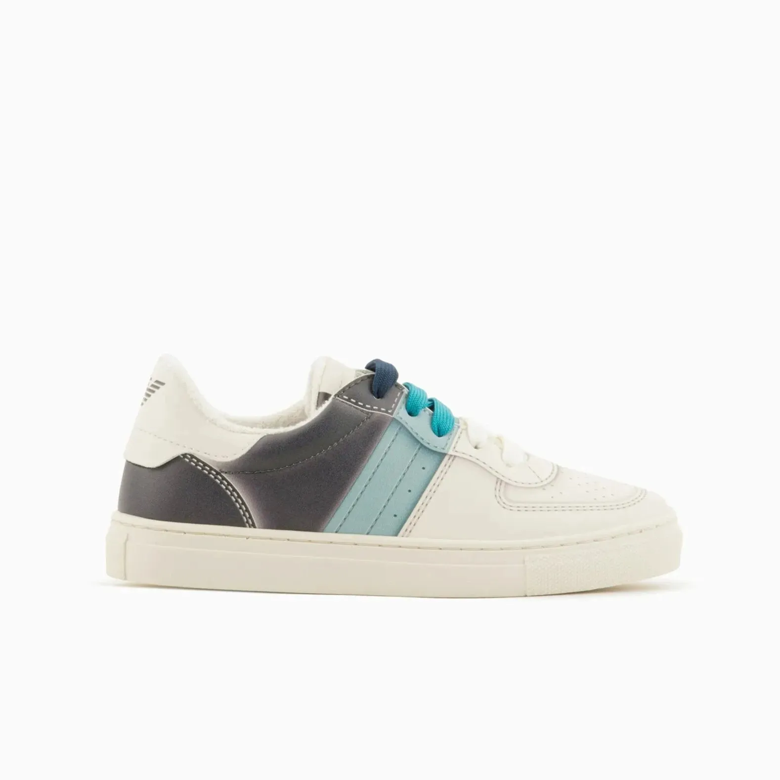 Emporio Armani Junior Kids Unisex Leather Winter Sneakers with contrasting details