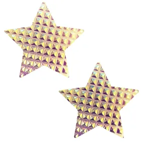 Furiosa 3D Iridescent Orange Starry Nights Nipple Cover Pasties