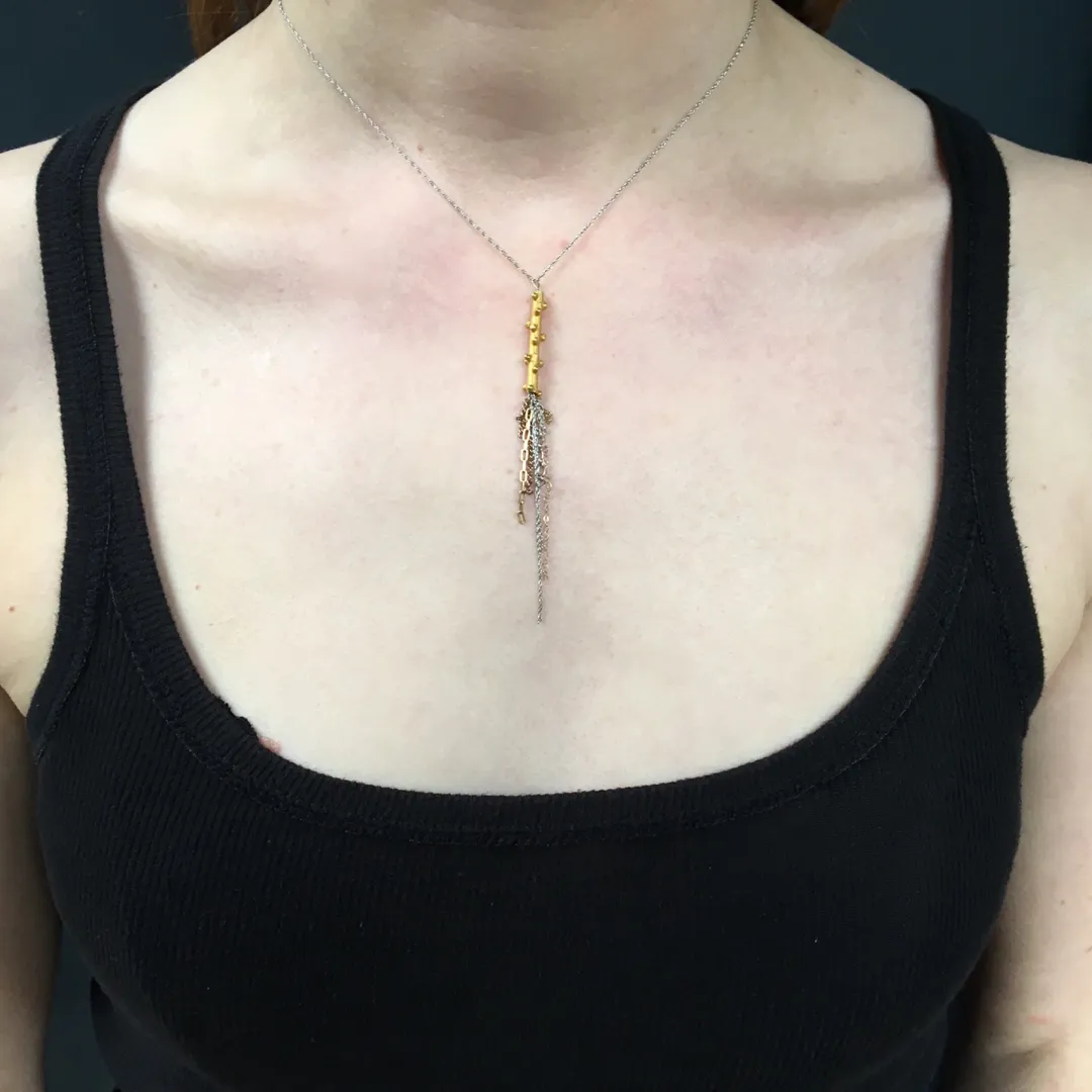 Golden Twig Necklace by brunet