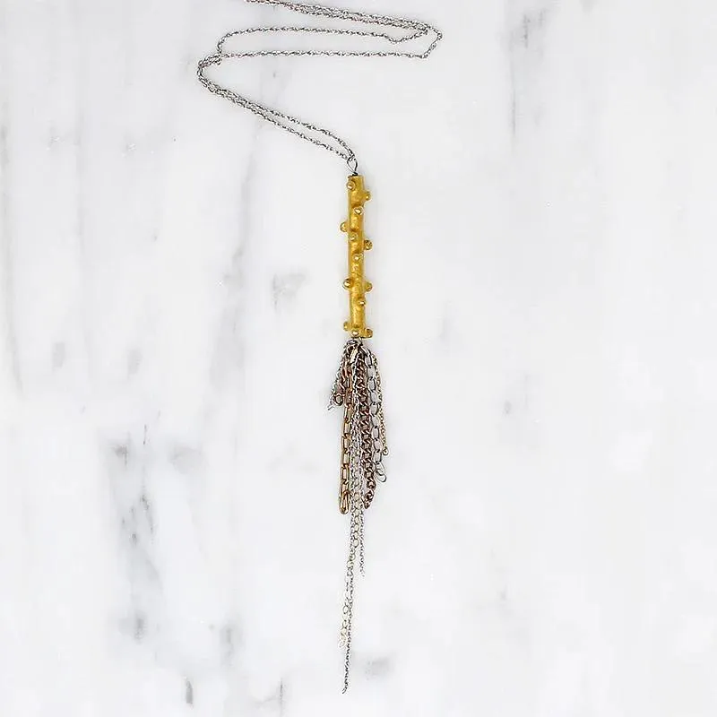 Golden Twig Necklace by brunet