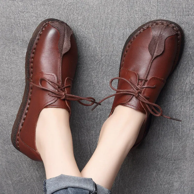 Handmade Lace Up Retro Women's Shoes