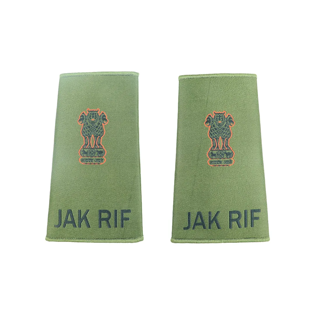 Indian Army Rank Epaulettes - Jammu and Kashmir Rifles