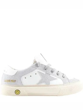 Kids Silver Star Low Top Sneakers White Grey