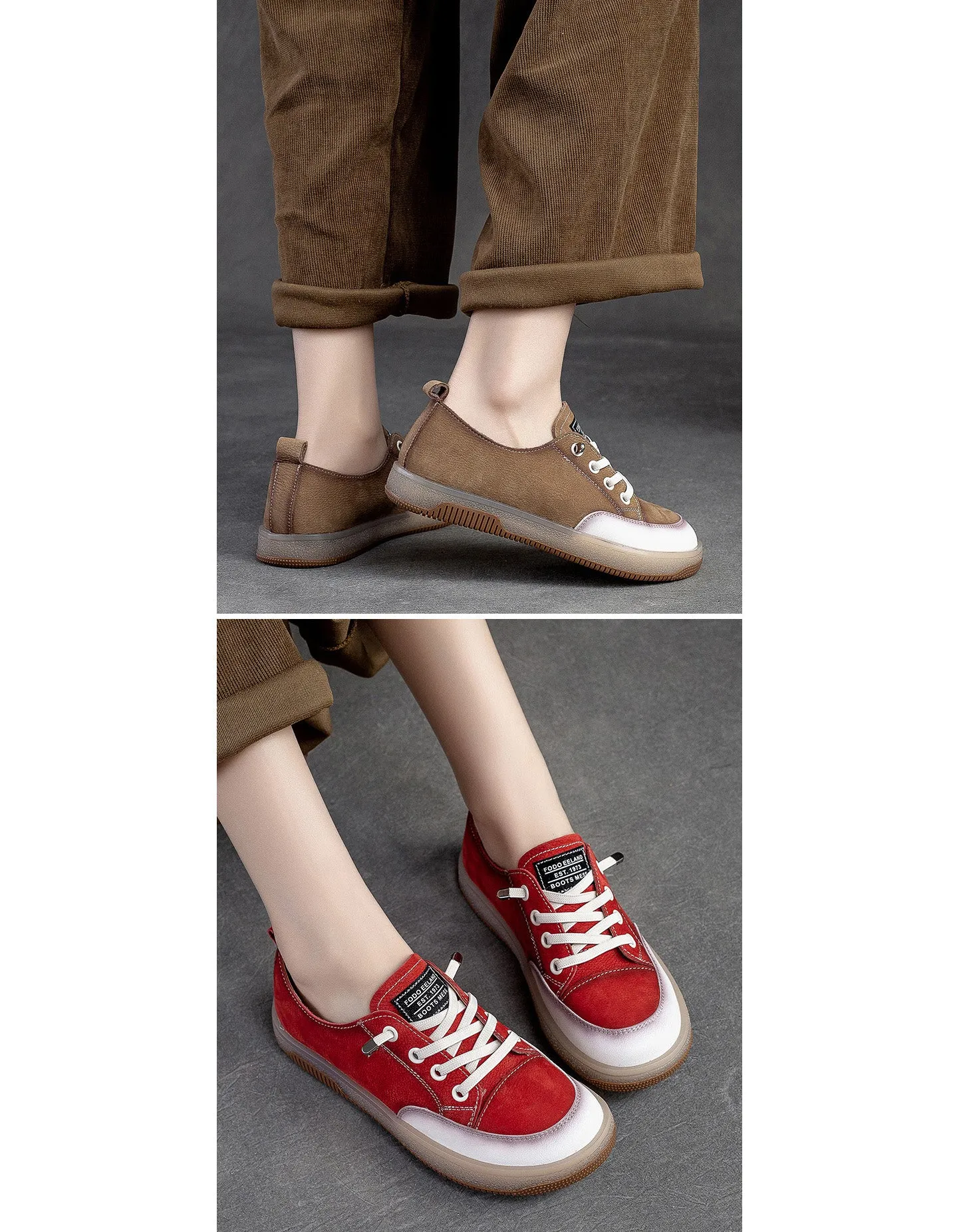 Lace-up Comfortable Suede Casual Sneakers