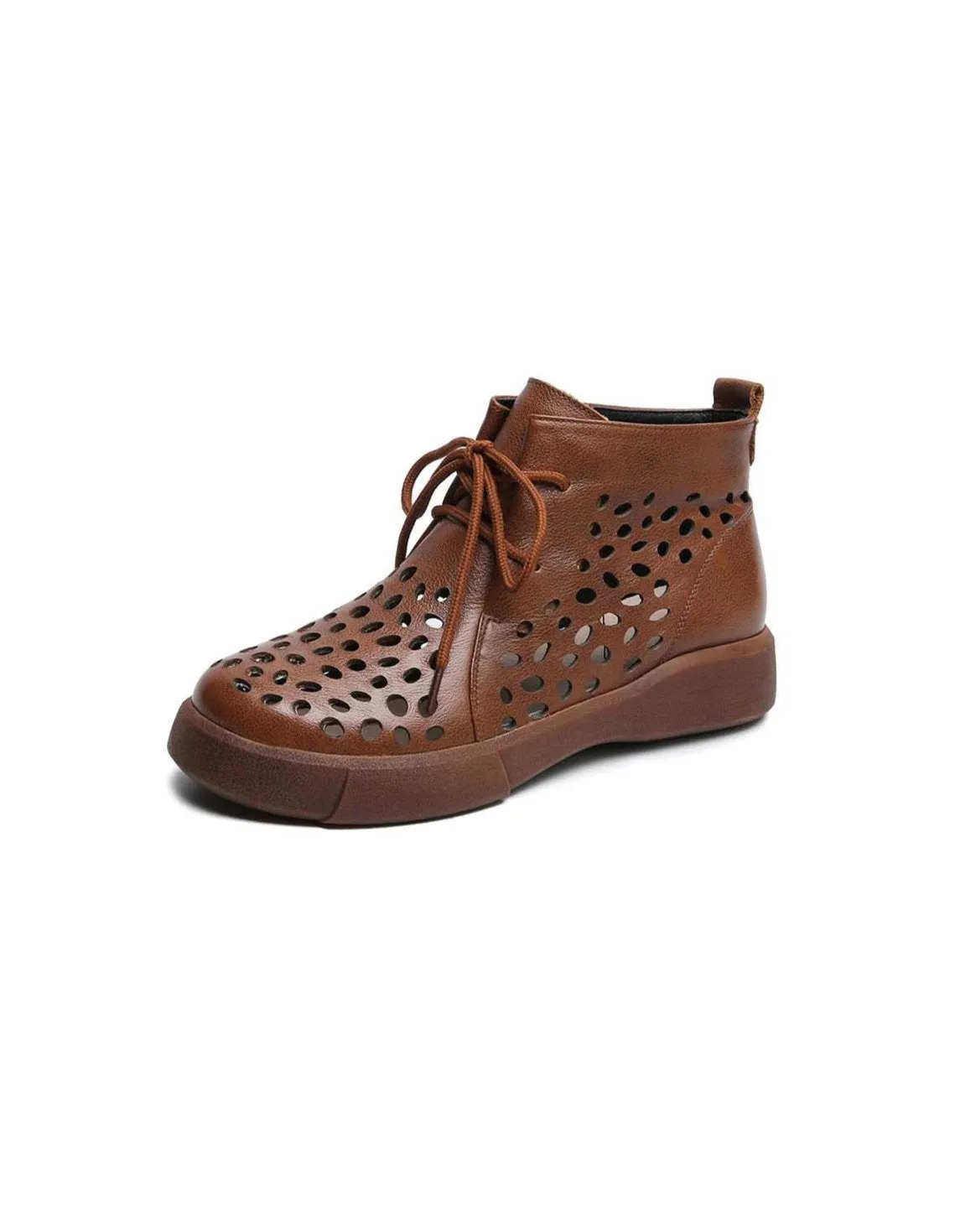 Lace-up Summer Hollow Retro Short Boots