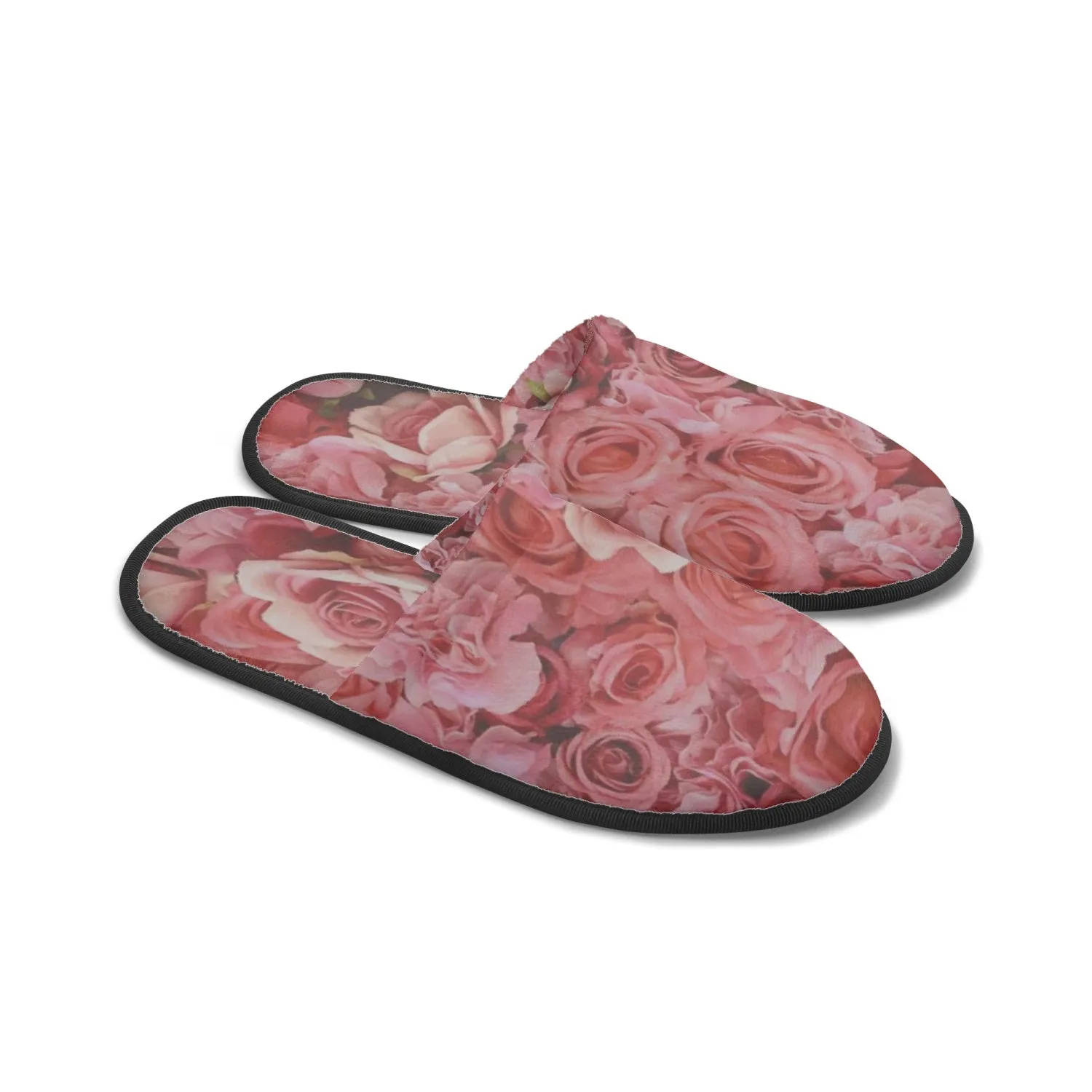 Red Flowers Light Cotton Slippers