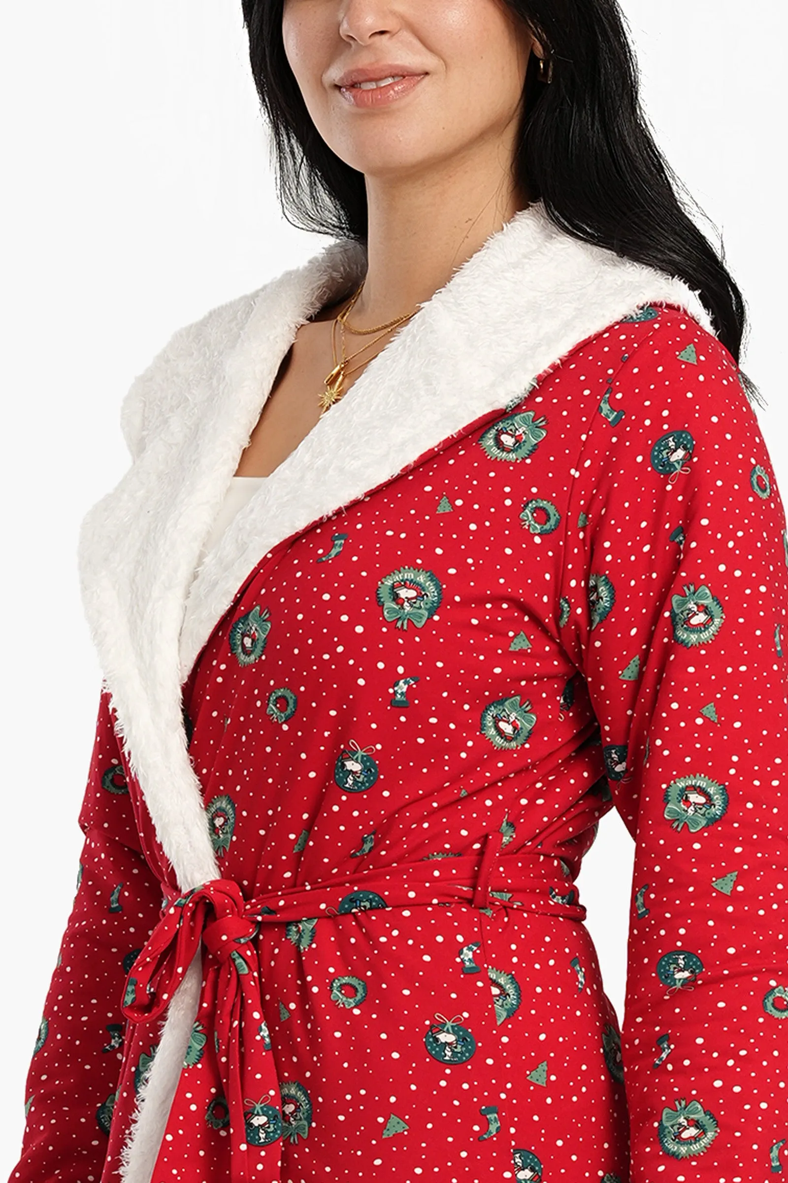 Red Snoopy Plush Robe