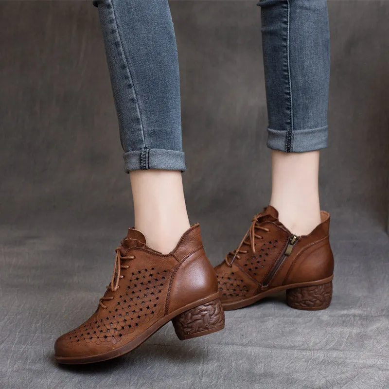 Spring Retro Comfortable Lace-up Chunky Shoes