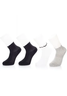 Urban Classics - Girly Small Edge Pack of 4 Multicolor - Socks